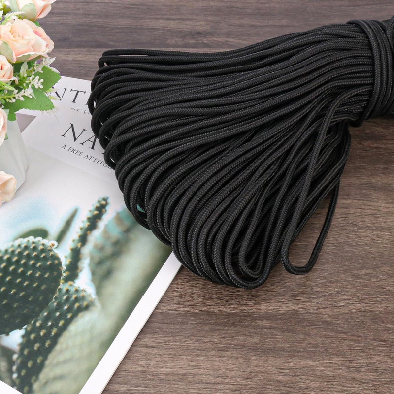 IHDYPPEW 500 Feet 1/4 Inch Black Polyester Rope, 6 mm Polypropylene Utility Rope for Kayaking, Camping, Home Decor - Image 4